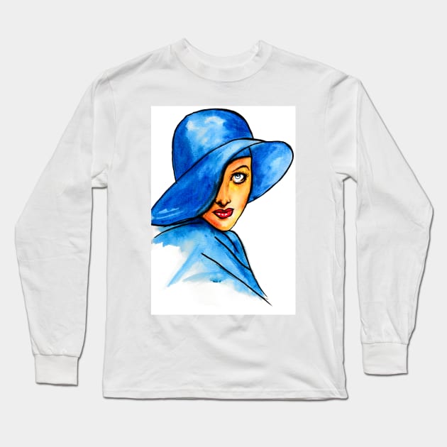 Joan Crawford Long Sleeve T-Shirt by Svetlana Pelin